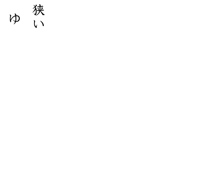 狭いから、